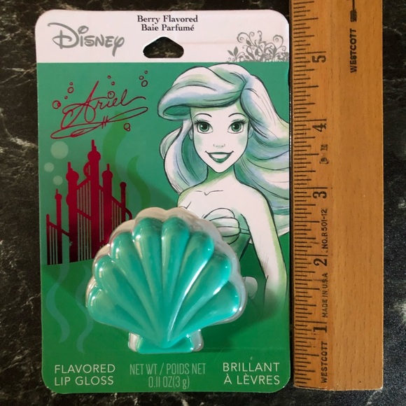 Set of 3 Disney Little Mermaid Ariel 0.11 oz Berry Flavored Lip Gloss - Picture 5 of 10